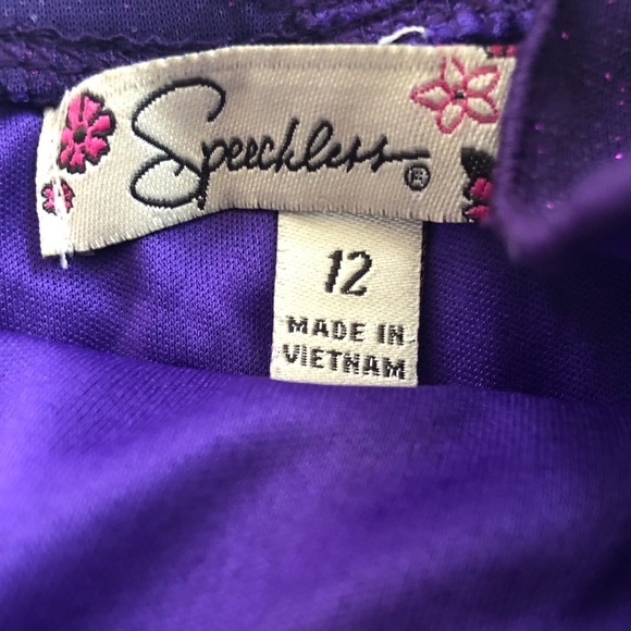 Girls purple sparkly dress - Picture 5 of 5